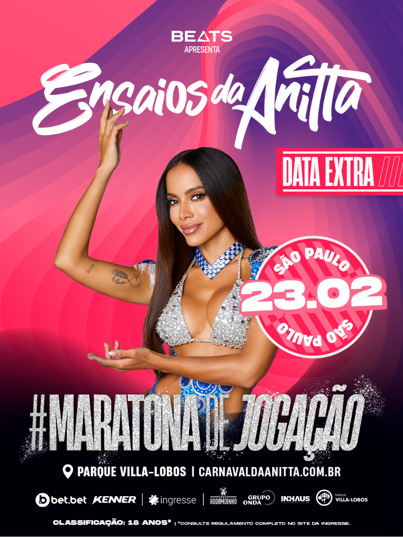 Cartaz do evento Ensaios da Anitta